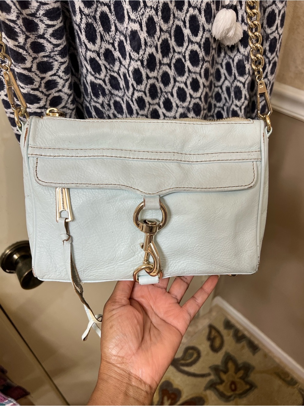 Rebecca Minkoff Light Blue Leather Crossbody